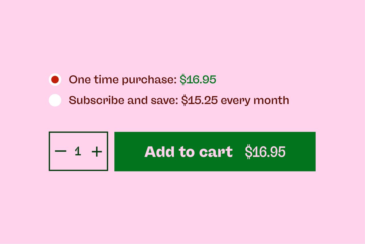 Easily convert one time purchasers to subscribers